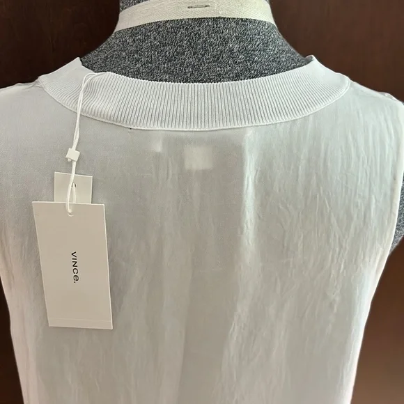 Vince Sleeveless Top Blouse White Size XS - Picture 5 of 9